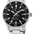 Orient Orient Star RE-AU0301B  RE-AU0301B механические мужские часы черный циферблат, браслет нержавеющая сталь — вид спереди