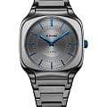 D1 Milano D1 Milano Square SQBJ02  SQBJ02 кварцевые мужские часы серебристый циферблат, браслет нержавеющая сталь с pvd-покрытием — вид спереди