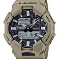 Casio Casio GA-010-5A  GA-010-5A кварцевые мужские часы черный циферблат, браслет пластик — вид спереди