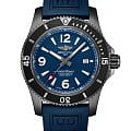 Breitling Breitling Superocean Automatic 46 Black Steel M17368D71C1S1  M17368D71C1S1 механические мужские часы синий циферблат, браслет каучук — вид спереди