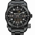 Breitling Breitling Emergency V76325221B1V1  V76325221B1V1 кварцевые мужские часы черный циферблат, браслет титановый — вид спереди
