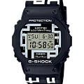 Casio Casio G-Shock DW-5600HT-1J DW-5600 DW-5600HT-1J электронные мужские часы черный циферблат, браслет пластик — вид спереди