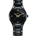 Rado Rado True R27059712  R27059712 кварцевые женские часы черный циферблат, браслет высокотехнологичная керамика — вид спереди