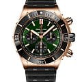 Breitling Breitling Super Chronomat B01 44 RB01361A1L1S1  RB01361A1L1S1 механические мужские часы  зеленый циферблат, браслет каучук — вид спереди