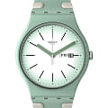 Swatch Swatch New Gent SUOG712  SUOG712 кварцевые мужские часы белый циферблат, браслет силикон — вид спереди