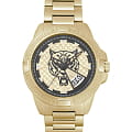 Plein Sport Plein Sport Touchdown PSFBA1123  PSFBA1123 кварцевые мужские часы золотой циферблат, браслет сталь с ip покрытием — вид спереди