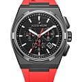 Jacques Philippe Jacques Philippe Aurora JPQGC411841XR  JPQGC411841XR кварцевые мужские часы черный циферблат, браслет силикон — вид спереди