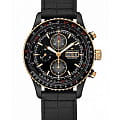 Hamilton Hamilton Khaki Aviation Converter Auto Chrono H76736730  H76736730 механические мужские часы черный циферблат, браслет кожаный — вид спереди