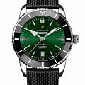 Breitling Breitling Superocean Heritage B20 Automatic 46 AB2020121L1S1  AB2020121L1S1 механические мужские часы  зеленый циферблат, браслет каучук — вид спереди