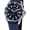 Jacques Lemans Jacques Lemans Sport 1-2089C  1-2089C механические мужские часы синий циферблат, браслет кожаный — вид спереди