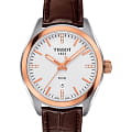Tissot Tissot PR 100 Lady T101.210.26.036.00 PR 100 T1012102603600 кварцевые женские часы белый циферблат, браслет кожаный — вид спереди