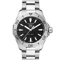 TAG Heuer TAG Heuer Aquaracer Professional 200 WBP1110.BA0627  WBP1110.BA0627 кварцевые мужские часы черный циферблат, браслет нержавеющая сталь — вид спереди