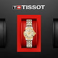 Tissot Tissot Classic Dream Lady T129.210.22.263.00 кварцевые женские часы часы, крупный план золотой циферблат