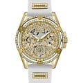 Guess Guess Queen GW0536L2  GW0536L2 кварцевые женские часы золотой циферблат, браслет силикон — вид спереди