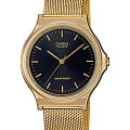 Casio Casio Collection MQ-24MG-1EEF  MQ-24MG-1EEF кварцевые женские часы черный циферблат, браслет сталь с ip покрытием — вид спереди