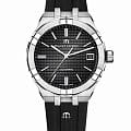 Maurice Lacroix Maurice Lacroix Aikon Automatic AI6007-SS000-330-2  AI6007-SS000-330-2 механические мужские часы черный циферблат, браслет каучук — вид спереди