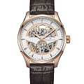 Hamilton Hamilton Jazzmaster Skeleton Auto H42505510  H42505510 механические мужские часы белый циферблат, браслет кожаный — вид спереди