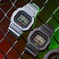 Casio Casio G-Shock DW-5600MNT-8 электронные мужские часы часы крупный план серый циферблата