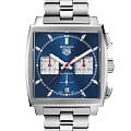 TAG Heuer TAG Heuer Monaco CBL2111.BA0644  CBL2111.BA0644 механические мужские часы синий циферблат, браслет нержавеющая сталь — вид спереди