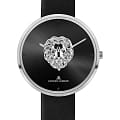 Jacques Lemans Jacques Lemans  Design Collection 1-2092A  1-2092A кварцевые женские часы черный циферблат, браслет кожаный — вид спереди