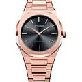 D1 Milano D1 Milano Ultra Thin UTBL06  UTBL06 кварцевые женские часы черный циферблат, браслет нержавеющая сталь с pvd-покрытием — вид спереди