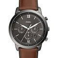 Fossil Fossil FB-01  FS5512  FS5512  мужские часы черный циферблат, браслет кожаный — вид спереди