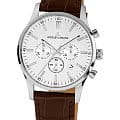 Jacques Lemans Jacques Lemans  Classic 1-2025B  1-2025B кварцевые мужские часы белый циферблат, браслет кожаный — вид спереди