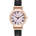 Anne Klein Anne Klein 2246PKBK  2246PKBK кварцевые женские часы розовый циферблат, браслет кожаный — вид спереди