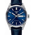 TAG Heuer TAG Heuer Carrera WBN2012.FC6502  WBN2012.FC6502 механические мужские часы синий циферблат, браслет кожаный — вид спереди