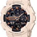 Casio Casio G-Shock GMA-S140M-4ADR (GMA-S140M-4A) лимитированной серии GMA-S140M-4A электронные женские часы черный циферблат, браслет пластик — вид спереди
