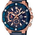 Casio Casio Edifice EFR-569BL-2A EFR EFR-569BL-2A кварцевые мужские часы синий циферблат, браслет кожаный — вид спереди