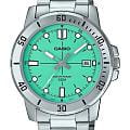 Casio Casio Collection MTP-VD01D-3E1VUDF (MTP-VD01D-3E1)  MTP-VD01D-3E1VUDF кварцевые мужские часы бирюзовый циферблат, браслет нержавеющая сталь — вид спереди