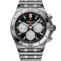 Breitling Breitling Chronomat B01 42 AB0134101B1A1  AB0134101B1A1 механические мужские часы черный циферблат, браслет нержавеющая сталь — вид спереди