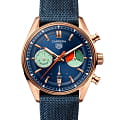 TAG Heuer TAG Heuer Carrera Chronograph Skipper CBS2241.FN8023  CBS2241.FN8023 механические мужские часы синий циферблат, браслет тканевый — вид спереди