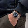 Hamilton Hamilton Khaki Field Titanium Auto H70545140 механические мужские часы часы крупный план синий циферблата