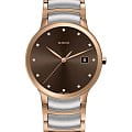 Rado Rado Centrix Diamonds R30554723  R30554723 кварцевые мужские часы коричневый циферблат, браслет сталь c pvd покрытием — вид спереди
