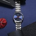 Mido Mido Commander Chronometer M021.431.11.041.00 механические мужские часы часы крупный план синий циферблата
