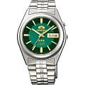 Orient Orient EM6Q00DF (FEM6Q00DF)  FEM6Q00DF механические мужские часы зеленый циферблат, браслет 18-каратное желтое золото — вид спереди
