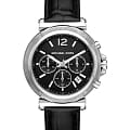 Michael Kors Michael Kors Maren MK7499  MK7499 кварцевые женские часы черный циферблат, браслет кожаный — вид спереди