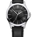 Victorinox Victorinox ALLIANCE 241904  241904 кварцевые мужские часы черный циферблат, браслет кожаный — вид спереди