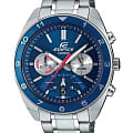 Casio Casio Edifice EFV-590D-2AVUEF EFV EFV-590D-2AVUEF кварцевые мужские часы синий циферблат, браслет нержавеющая сталь — вид спереди