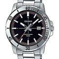 Casio Casio Collection MTP-VD01D-1E2VUDF (MTP-VD01D-1E2)  MTP-VD01D-1E2 кварцевые мужские часы черный циферблат, браслет нержавеющая сталь — вид спереди