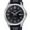 Casio Casio Collection MTS-100L-1A  MTS-100L-1A кварцевые мужские часы черный циферблат, браслет кожаный — вид спереди
