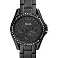 Fossil Fossil Georgia  ES4519  ES4519 кварцевые женские часы  черный циферблат, браслет сталь с ip покрытием — вид спереди