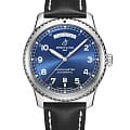Breitling Breitling Aviator 8 Automatic Day & Date 41 A45330101C1X1  A45330101C1X1 механические мужские часы синий циферблат, браслет кожаный — вид спереди