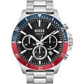 Hugo Boss Hugo Boss Troper HB1514108  HB1514108 кварцевые мужские часы черный циферблат, браслет нержавеющая сталь — вид спереди