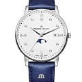 Maurice Lacroix Maurice Lacroix Eliros Moonphase EL1096-SS001-150-1  EL1096-SS001-150-1 кварцевые женские часы белый циферблат, браслет кожаный — вид спереди