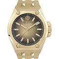 Philipp Plein Philipp Plein The Skull PWPMA0324  PWPMA0324 кварцевые мужские часы цветной циферблат, браслет сталь с ip покрытием — вид спереди