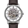 Kenneth Cole Kenneth Cole Automatic KC50227004  KC50227004 механические мужские часы белый циферблат, браслет кожаный — вид спереди