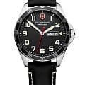 Victorinox Victorinox Fieldforce 241846  241846 кварцевые мужские часы черный циферблат, браслет кожаный — вид спереди
